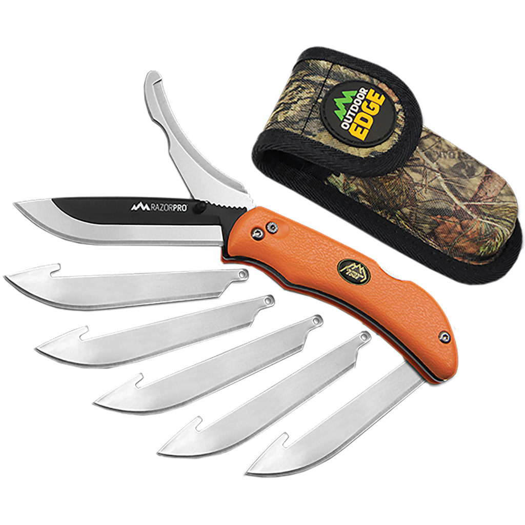 Outdoor Edge Razor Pro Knife Orange 6 Blades Clamshell - Image 2