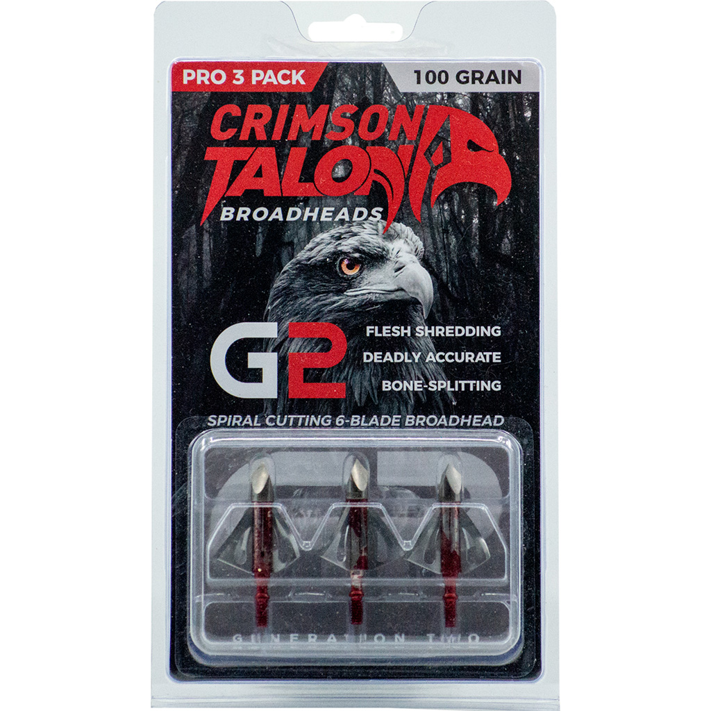 Crimson Talon G2 Broadheads 100 Gr. 3 Pk. - Image 2